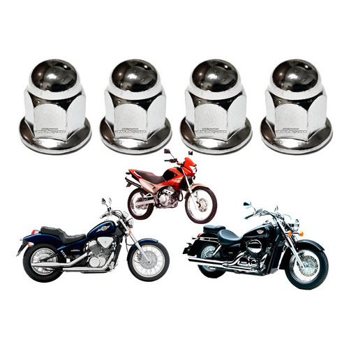 Porca Saída Escape Shadow Vt 600 / Vt 750 / NX4 Falcon NX 350 Sahara XLX 250 / 350 - 4 Pçs
