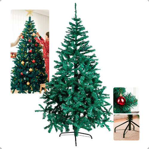 Arvore De Natal 150 Cm Pinheiro Canadense Galhos Tradicional Verde