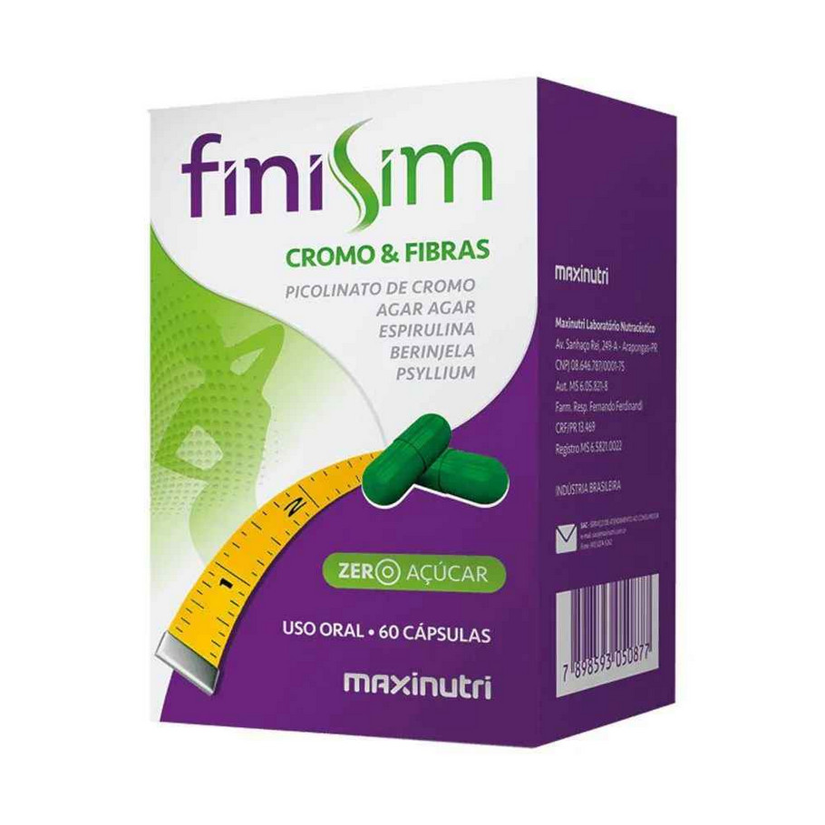 Finisim 60 Cápsulas Cromo E Fibras Maxinutri