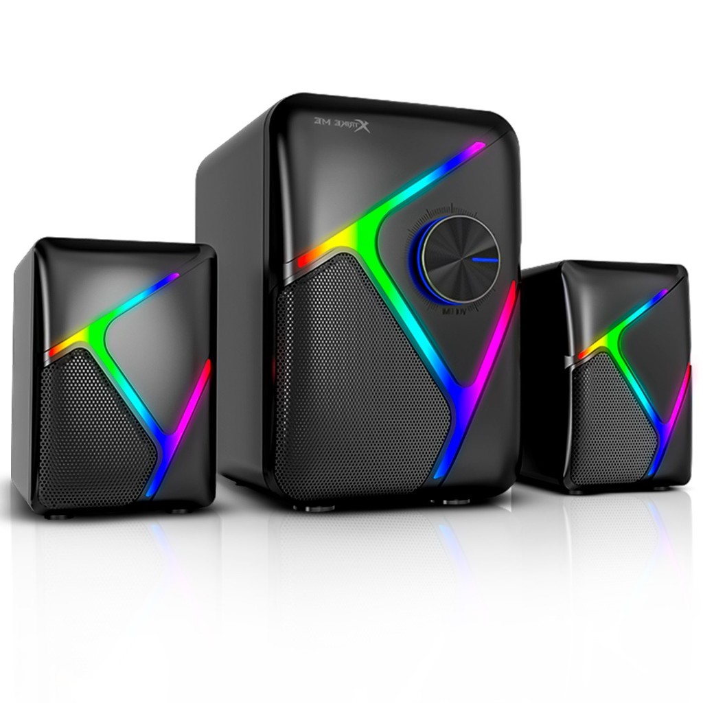 Caixa de Som Gamer  para PC e Notebook com Iluminação RGB Xtrike-ME SK-610, 2.1 Estéreo