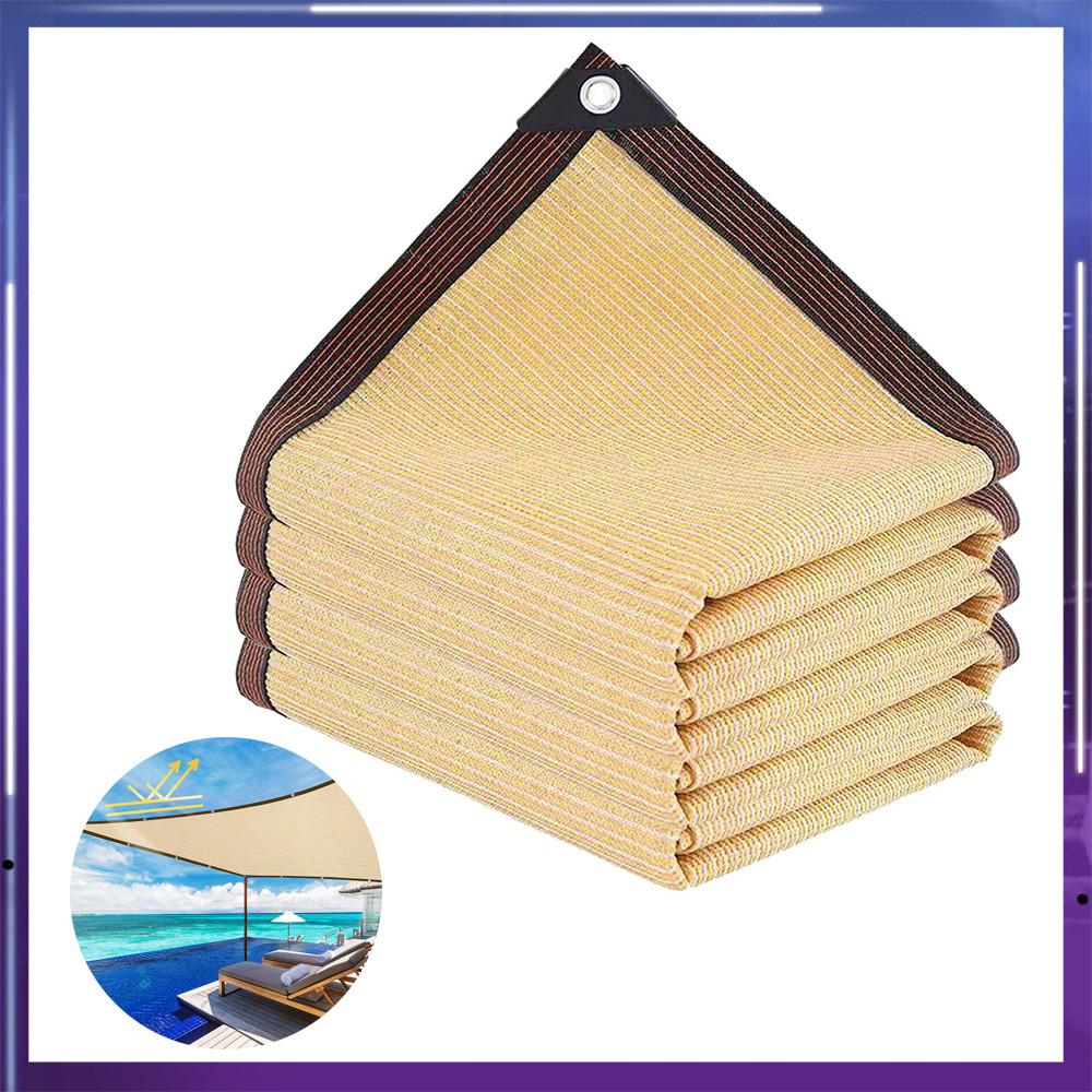 Protetor solar 90% para pátio,3x5 m,para guarda-sol e cobertura tela de privacidade,para jardim,pérgola, deck,Bege