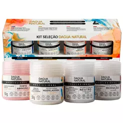Kit Seleção Dagua Natural 4 Cremes 50g Profissional Neutro Modelador Esfoliante e Redutor