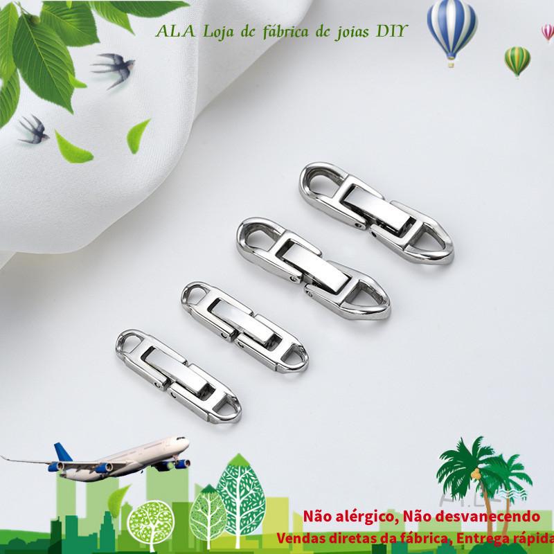 Fivela banhada a ouro, fivela de corrente não desbotada, artesanal, faça você mesmo, pulseira, colar, fivela de joias, a