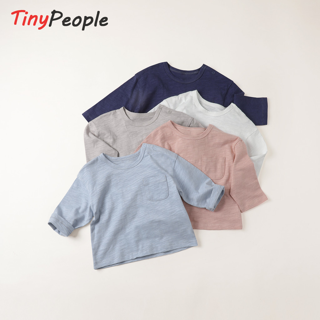 Tinypeople bebê camiseta de manga comprida 2026 primavera novo estilo bebê crianças classe A respirável não abafado suor