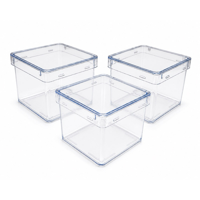 Kit Caixinhas Acrílicas 5x5 - 30 Unidades - para lembrancinha transparente cristal para decoração