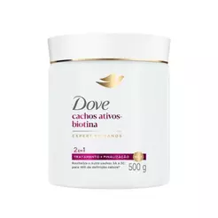 Máscara de Tratamento Dove 2 em 1 - Cachos Ativos + Biotina 500g