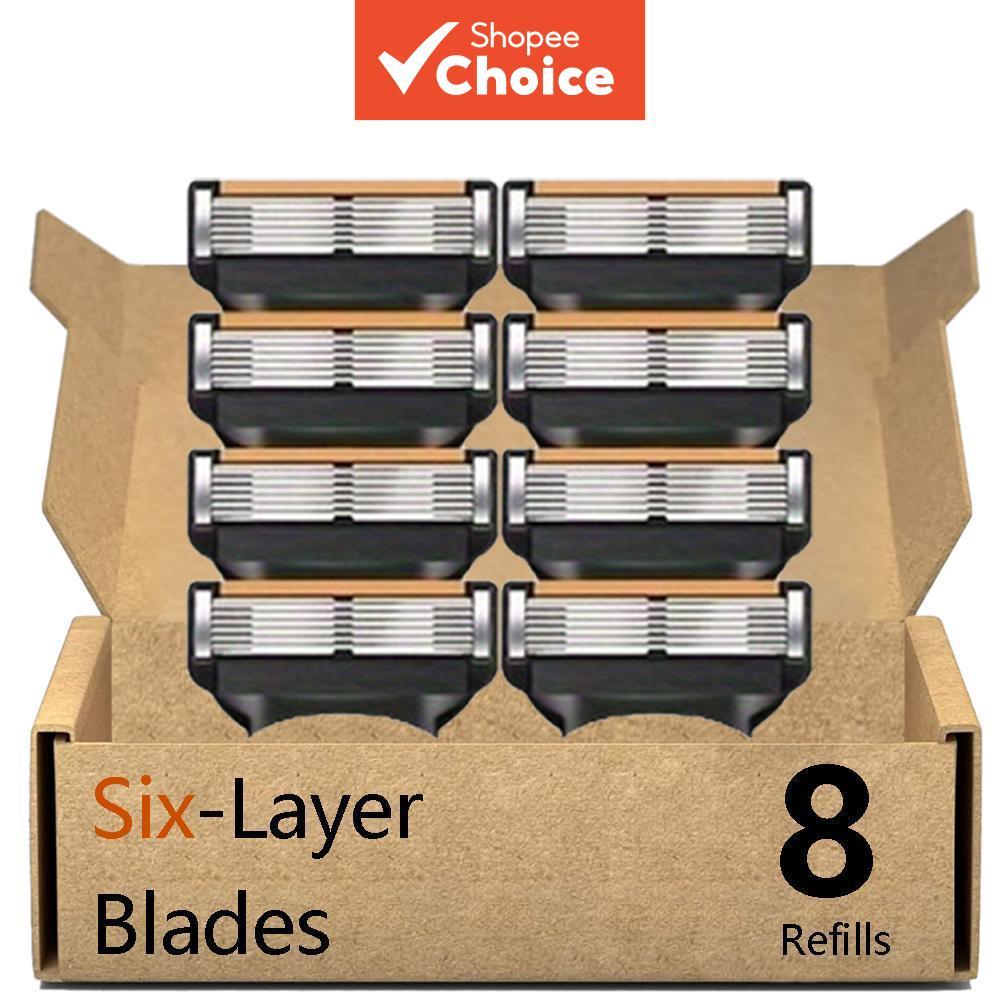 Lâminas De Barbear De Segurança Em Aço Inoxidável 8 Unidades-Gillette Fusion 5 Proglide Compatível , Para Barba , Bigode