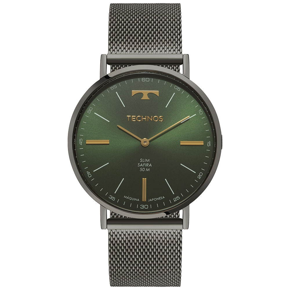 Relógio Technos Masculino Slim Grafite - 2025LUL/1V