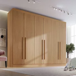 Guarda Roupa Casal MDF 6 Portas 6 Gavetas Paris Plus Cinamomo