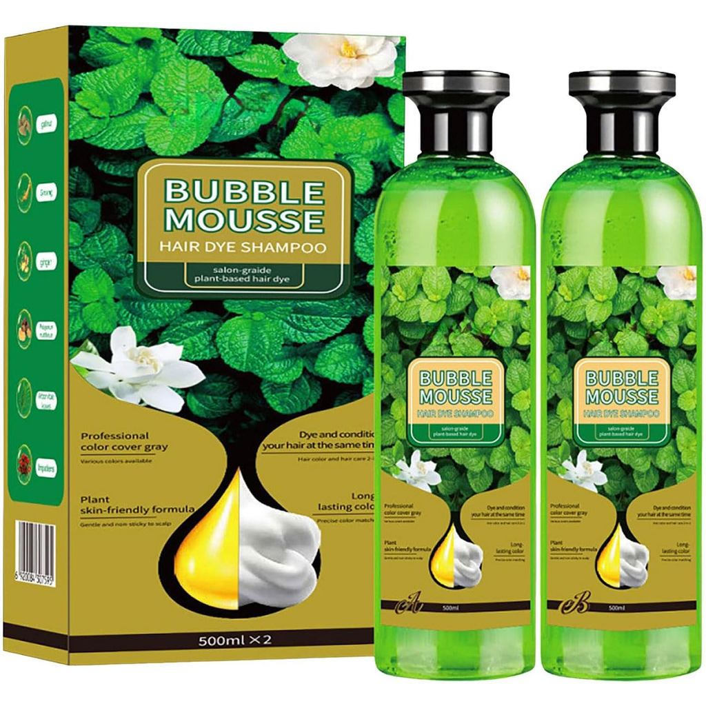 Shampoo tonalizante em mousse, shampoo tonalizante castanho escuro para cobrir cabelos brancos, shampoo tonalizante sem