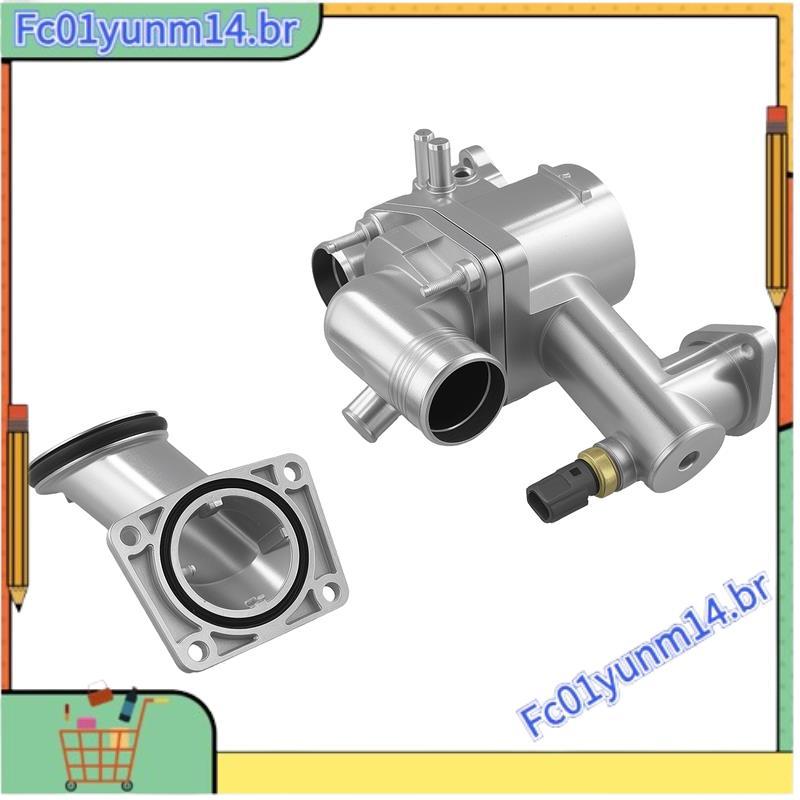 Conjunto De Caixa De Termostato De Alumínio + Saída De Água Para 4.2L S-Type XJ8 XJR 2003-2005-AJ89485 AJ87947