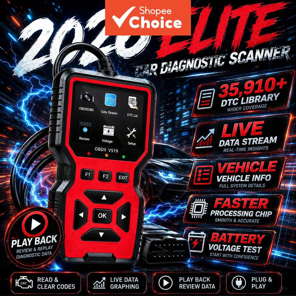 V519 Obd2 Scanner De Código De Falha Do Motor Ferramenta De Reparo De Diagnóstico De Teste De Carro