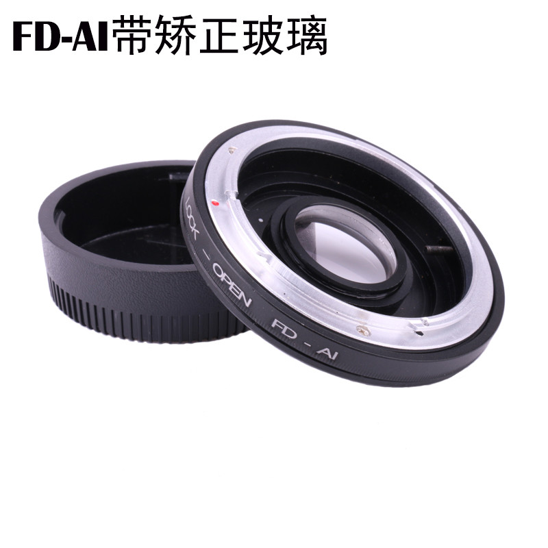 Lente Canon FD para anel adaptador NIKON NIKON Body FD-AI com vidro correto e foco distante ilimitado