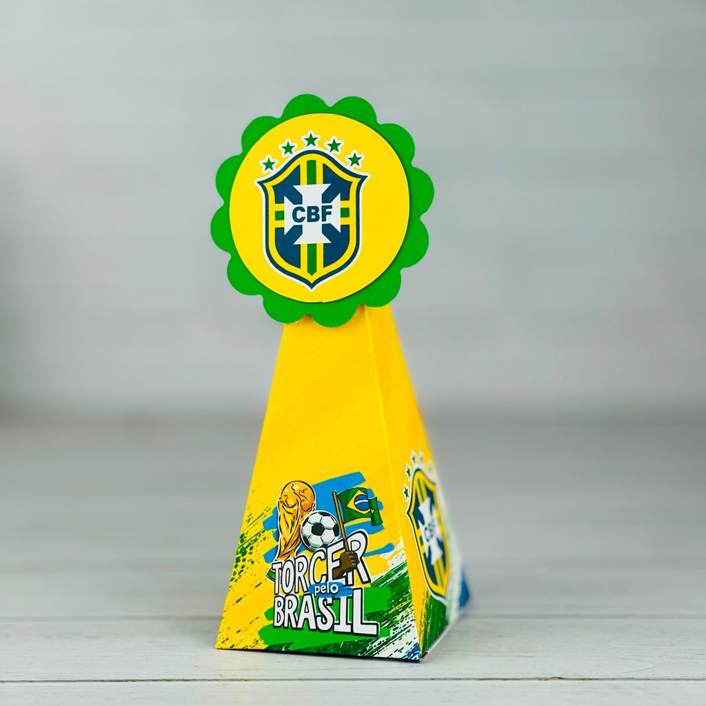 10 Caixinhas Tema BRASIL COPA FUTEBOL  - Lembrancinha Festa Infantil Decoração Aniversário Caixa Milk