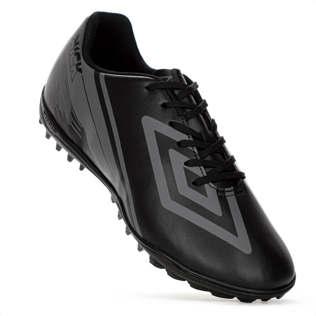 Chuteira Umbro Society Kick Preto e Grafite - Masculino
