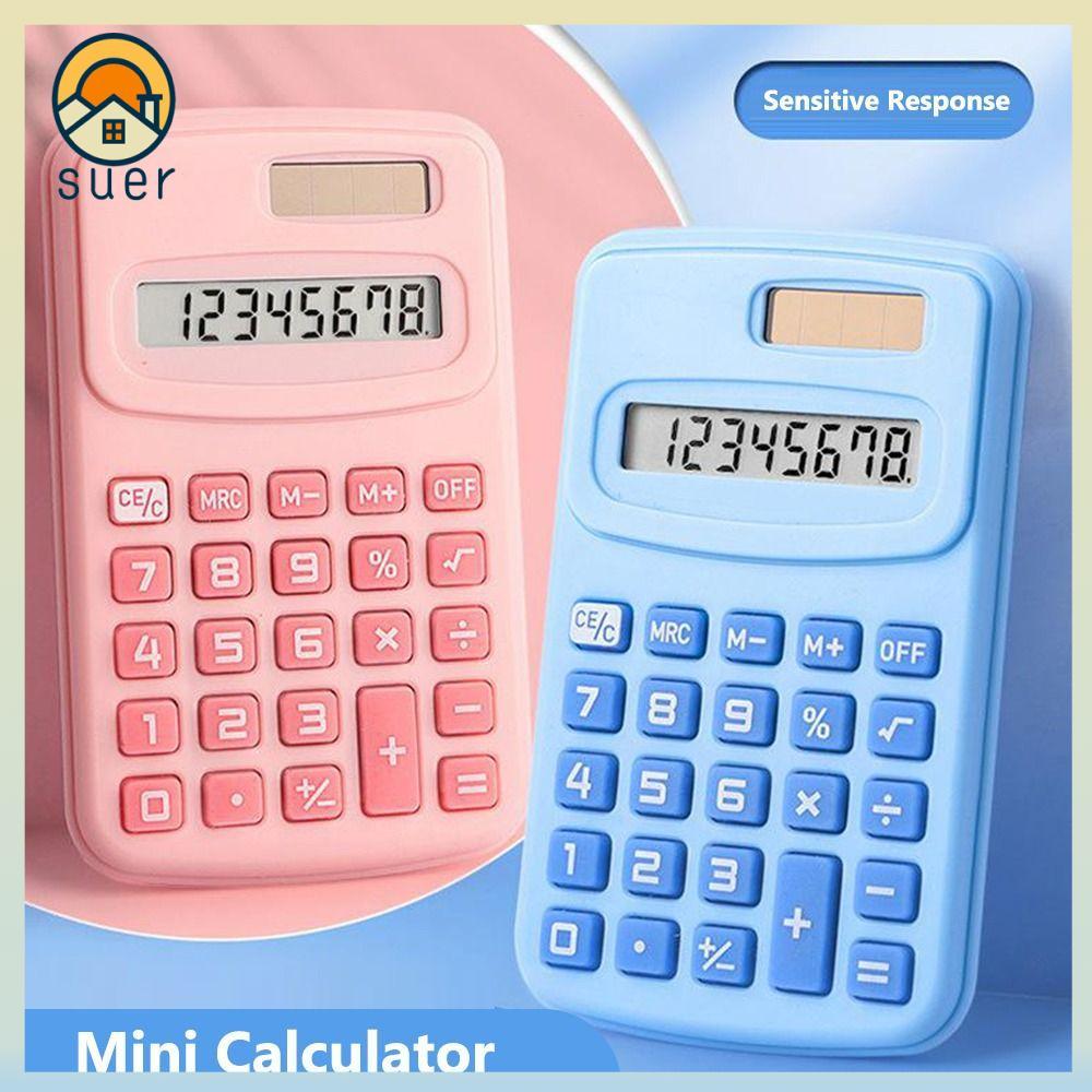 SUEBR Mini Calculadora De Bolso , Científica Silenciosa De 8 Dígitos Matemática Grande Display LCD