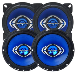 Kit Alto Falante 6 + 4 Polegadas Hurricane 240w Rms CM6 CM4 Quadriaxial 480w Pico 2 Pares