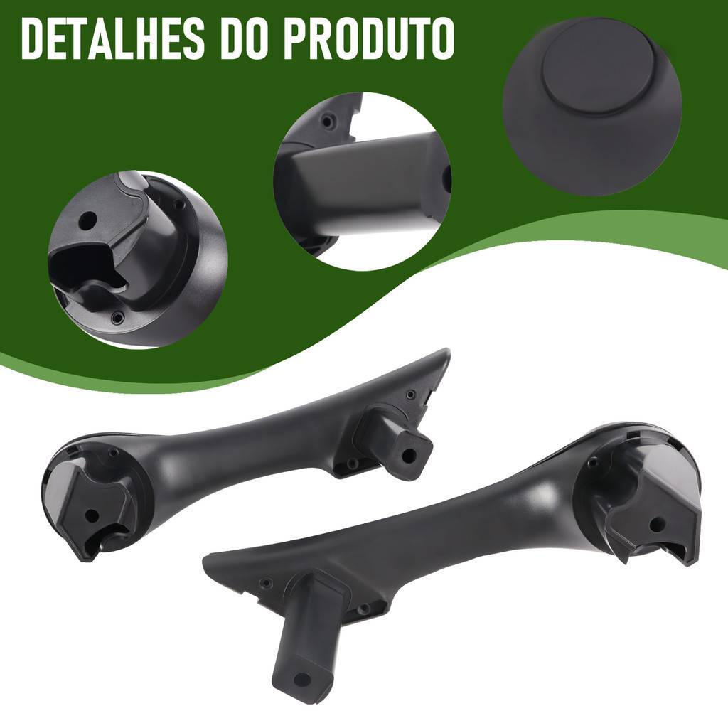 Par De Puxador Interno Renault Megane Preto 2007 - 2012 · foto 2