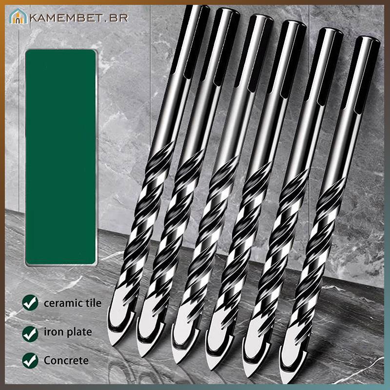 Kit De Broca De Concreto kam 3mm ~ 12mm Adequado Para Vidro Plástico Madeira Bri Carboneto De Tungstênio Liga Dura Broca