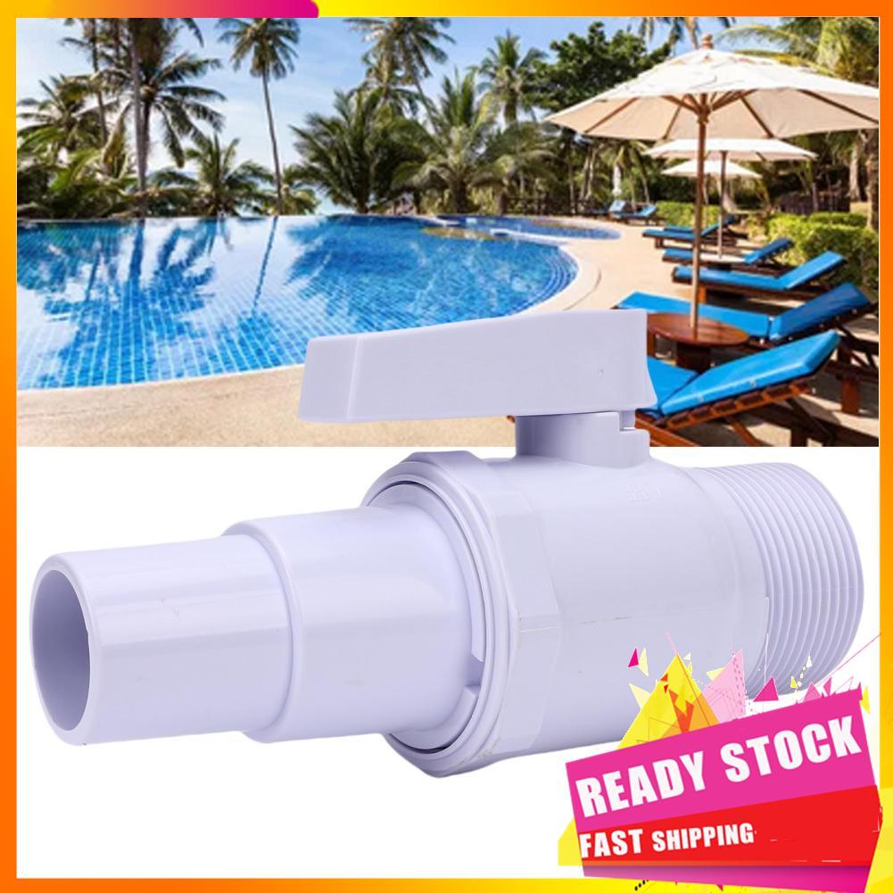 Hbhbhbhbb Válvula de esfera de filtro de piscina Yunseity de 2 vias desligada para com 1,5 pol. MIPx1,5 pol.-1,25 pol.