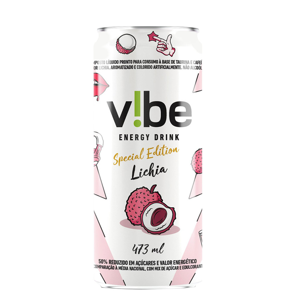 Energético Vibe Sabor Lichia Edição Especial Lata 473ml