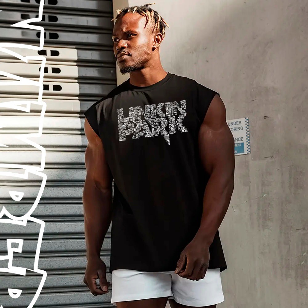 Camiseta regata oversized de treino banda linkin park rock From Zero World Tour em algodao unissex