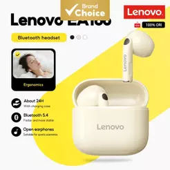 Lenovo Fones De Ouvido TWS Sem Fio Premium Versão Regular Bluetooth 5.4 24H Vida Útil Da Bateria Com Cancelamento Ruído