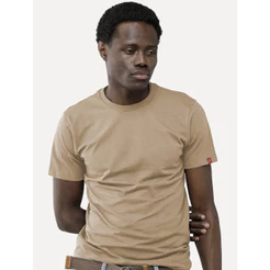 Camiseta Levis Masculina Slim Tag Sleeve Lisa Original Cáqui Médio