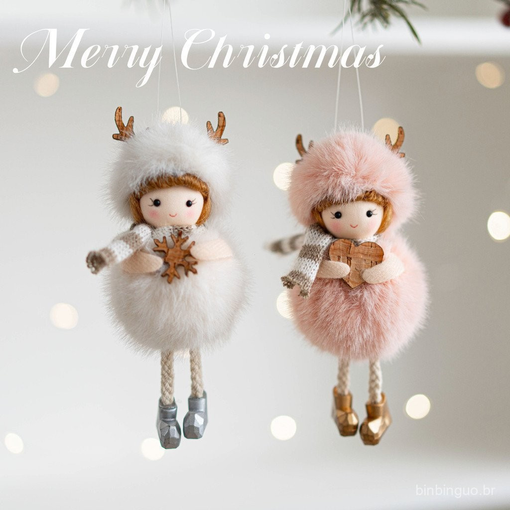 2025 novo estilo presentes de ano novo decoração para casa menina boneca decoração árvore de natal pingente decorações d