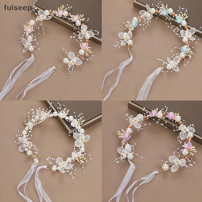 [fulseep] Cocar De Cabelo De Pérola De Noiva , Guirlanda De Flores , Argola De Cabeça , Joias BR