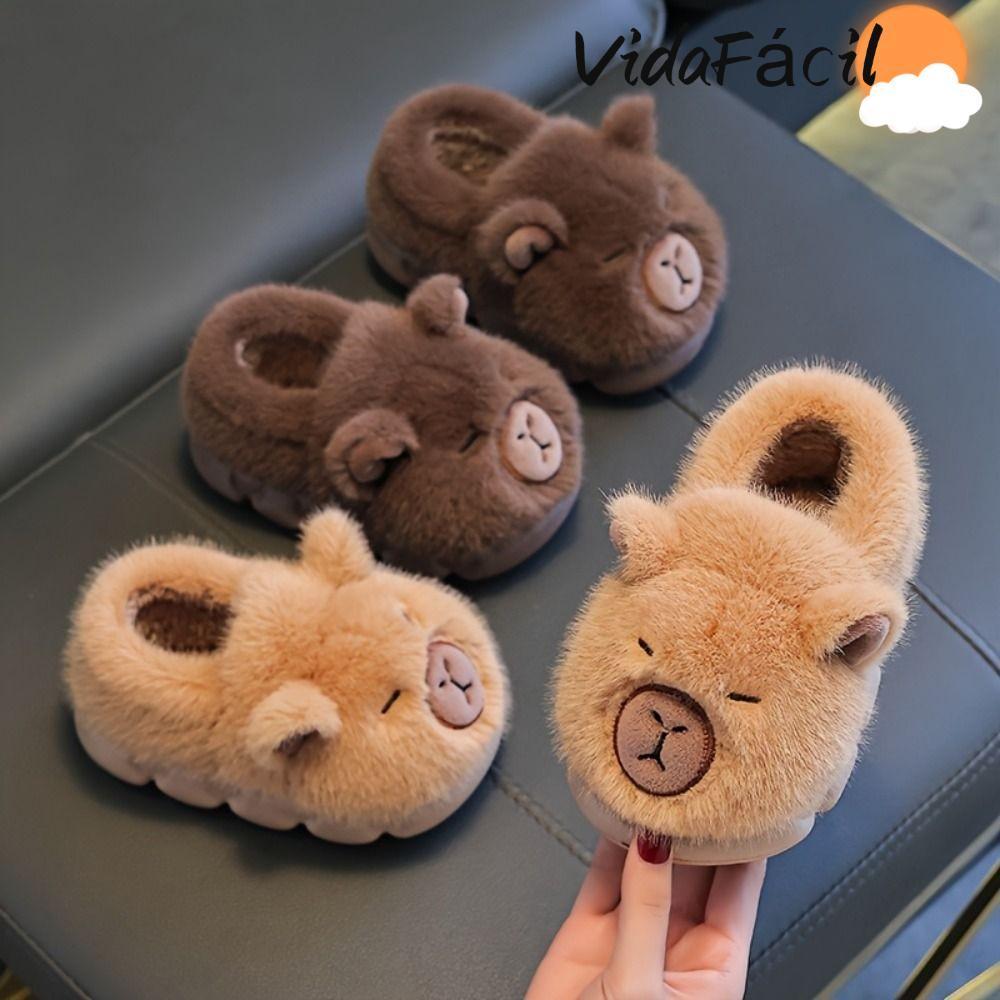 Chinelos Infantis Perfumados , Sapatos De Algodão Quente Capivara , Bonitos Antiderrapantes Engrossar Macios Para Casa I
