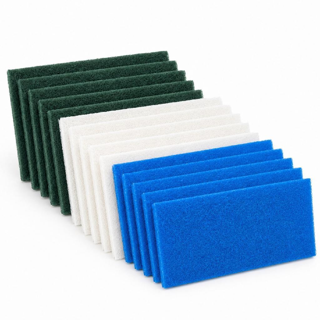 Fibra De Limpeza 5 Leve branca 5 Media azul 5 Pesada verde