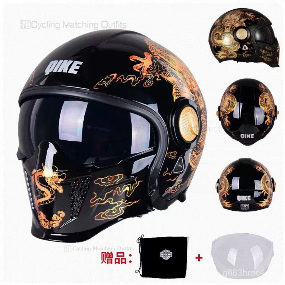 Capacete de personalidade, capacete integral, capacete vintage, capacete de motocicleta, capacete de locomotiva, capacet