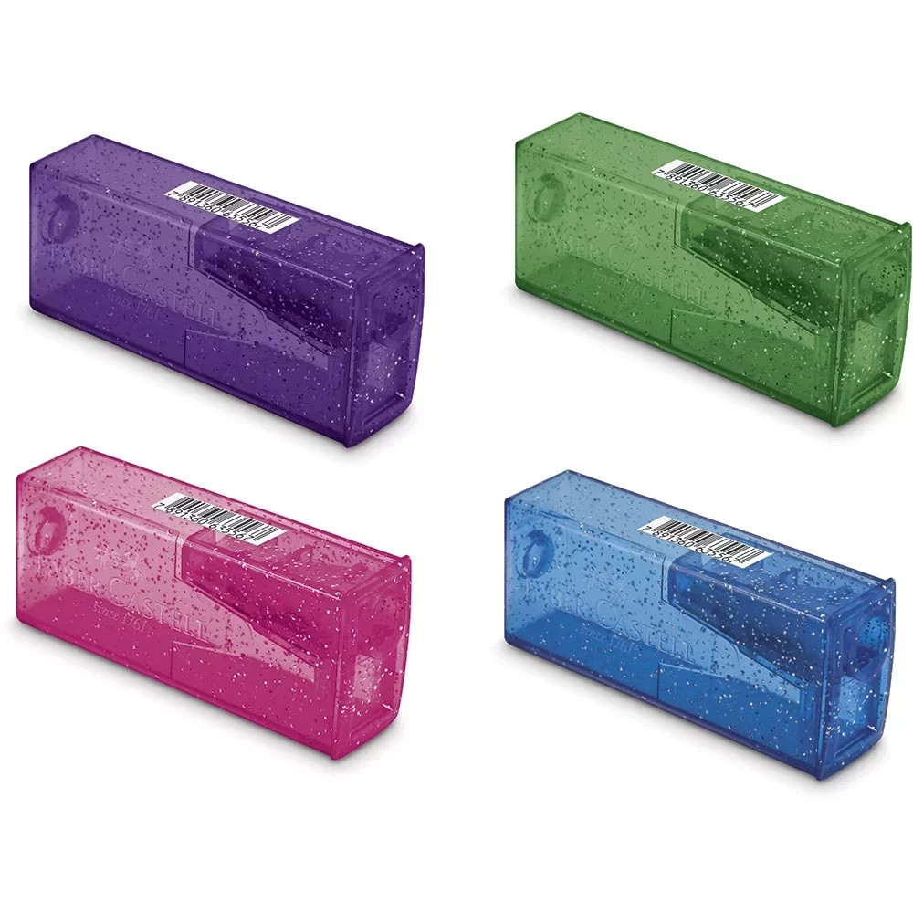 Apontador lapis Faber Castell c/ depósito Glitz - Unidade