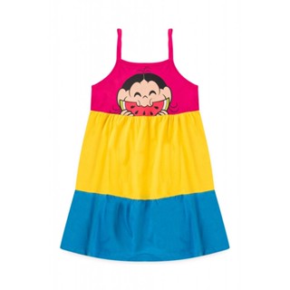 Vestido Feminino Infantil Magali Hum Delicia - Turma da Mônica em Oferta na Shopee
