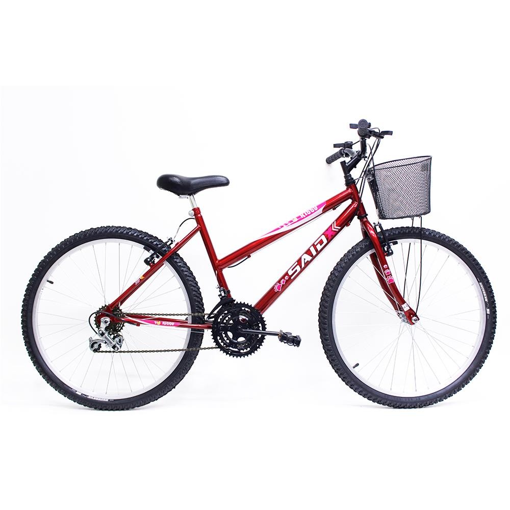 Bicicleta Aro 26 Feminina Bike De Passeio 18 Marchas Saidx em Oferta na Shopee