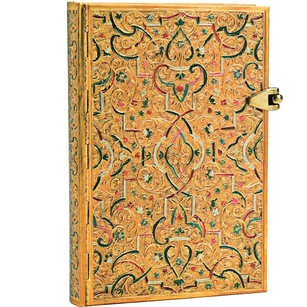 Caderno Paperblanks Gold Inlay Ultra Capa Dura Pautado