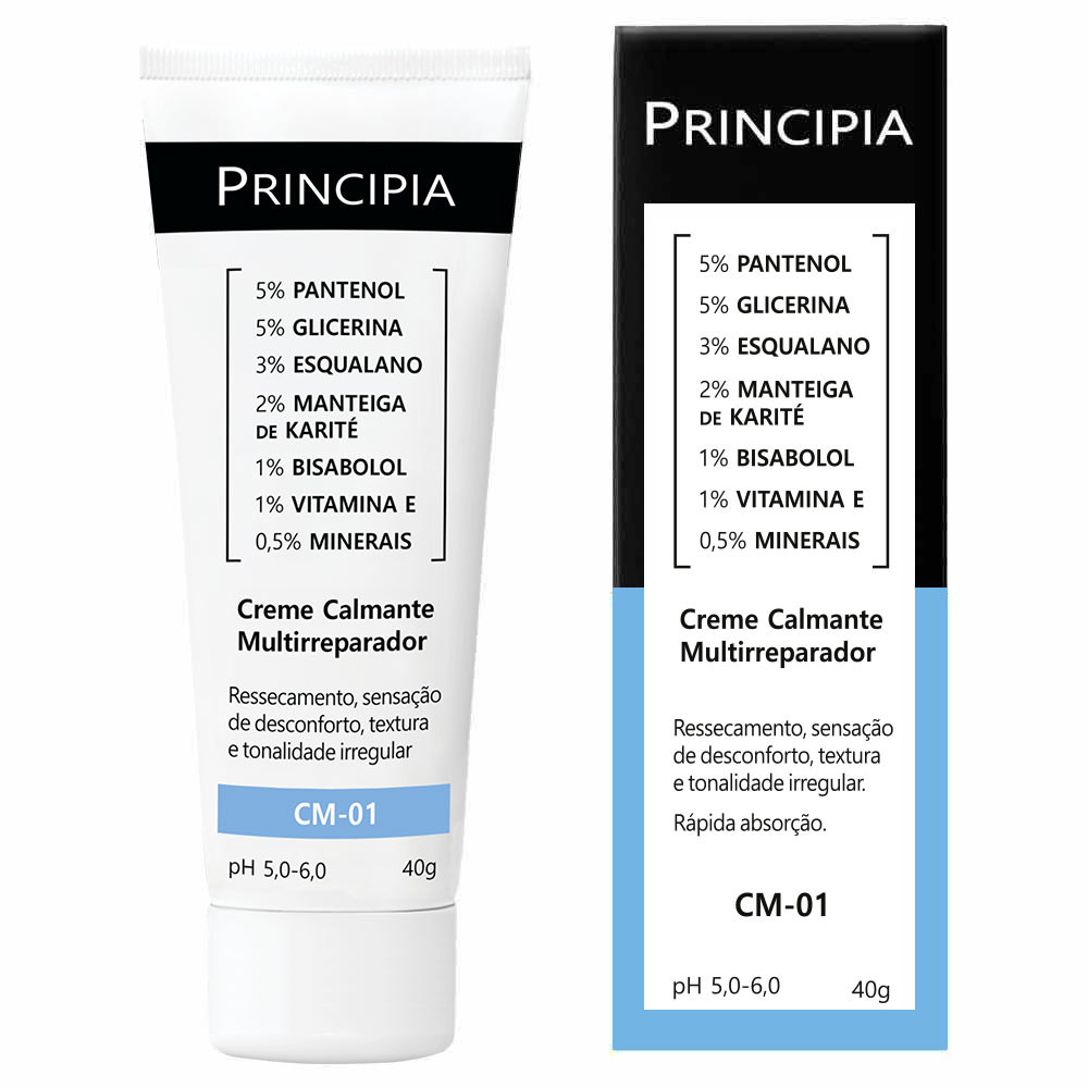 Creme Calmante Multirreparador Principia CM-01 40g em Oferta na Shopee