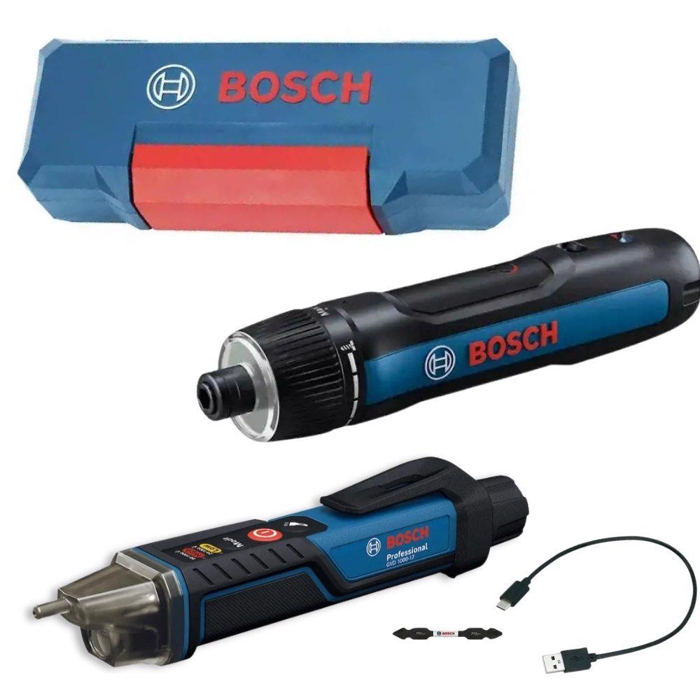 Parafusadeira a Bateria 3,6V Bivolt com Detector de Tensão GVD 1000-17 BOSCH em Oferta na Shopee