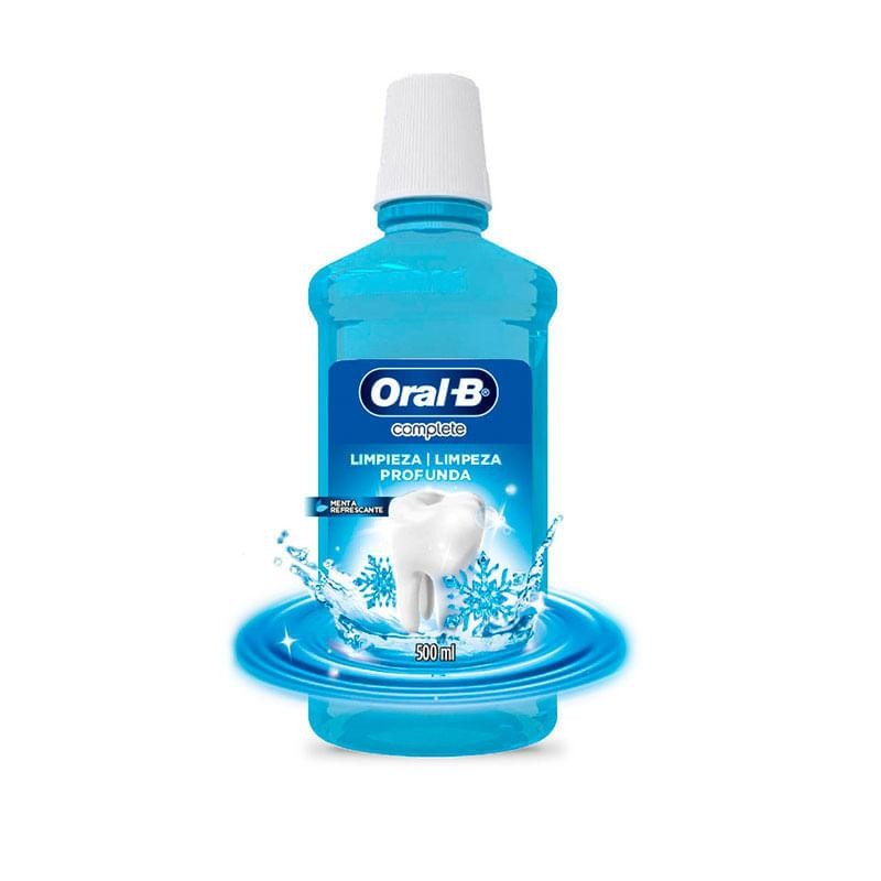 Antisséptico Bucal Oral-B Complete 4 em 1 Menta Refrescante Com Flúor 500ml em Oferta na Shopee
