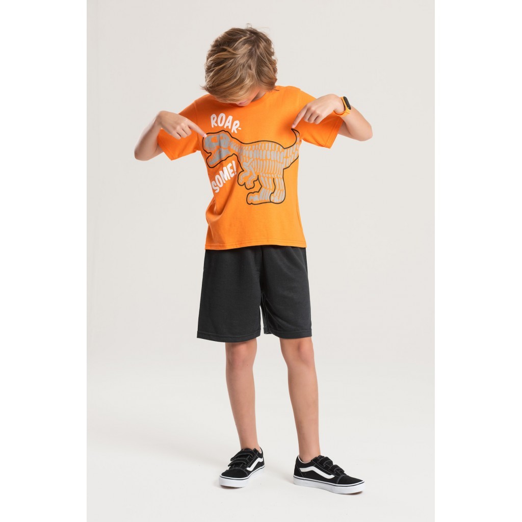 Conjunto Masculino Infantil Roar Some em Oferta na Shopee