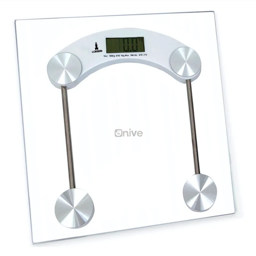 Balança Corporal Digital Transparente Até 180kg Com Vidro Temperado Premium
