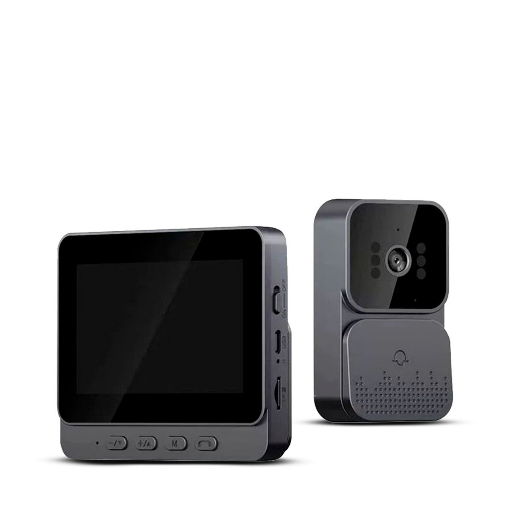 Smart Video Campainha Câmera Com Tela Interfone Hd Monitor