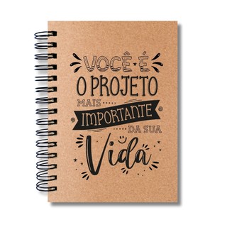 Caderno Sem Pautas Capa Dura A5 Projeto - 100 ou 200 Folhas