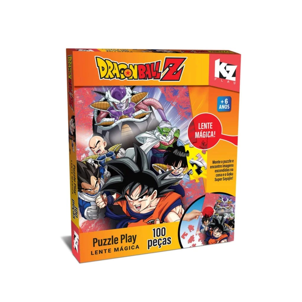 Jogo Infantil Quebra-Cabeça Lente Mágica Dragon Ball Z 100 Peças Elka - 1262