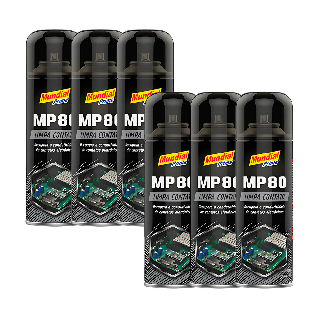 Kit 6 Limpa Contato Automotivo Elétrico 300ml Componente Elétrico Carro Spray Eletrônica Automotiva