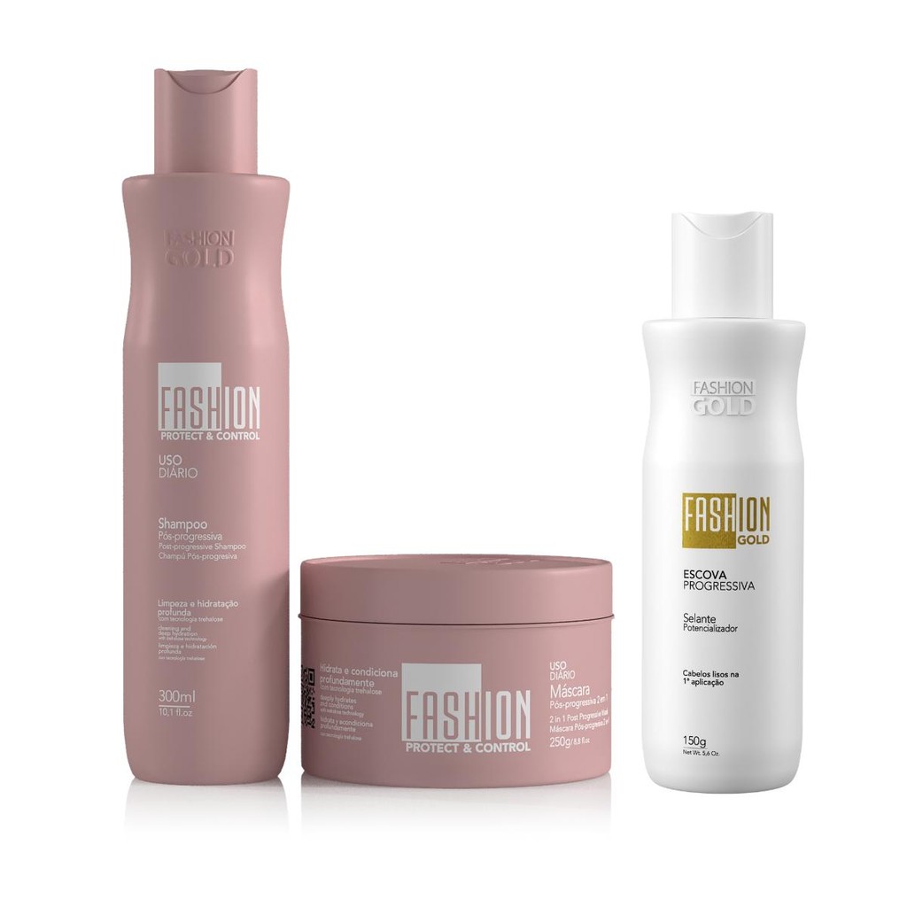 Kit Escova Progressiva Fashion Gold 150g