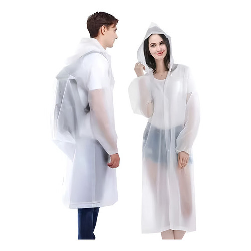 Kit Capa de Chuva 1, 2 ou 3 Transparente Reforçada Reutilizável Grossa Longa Capuz  Qualidade Premiu em Oferta na Shopee