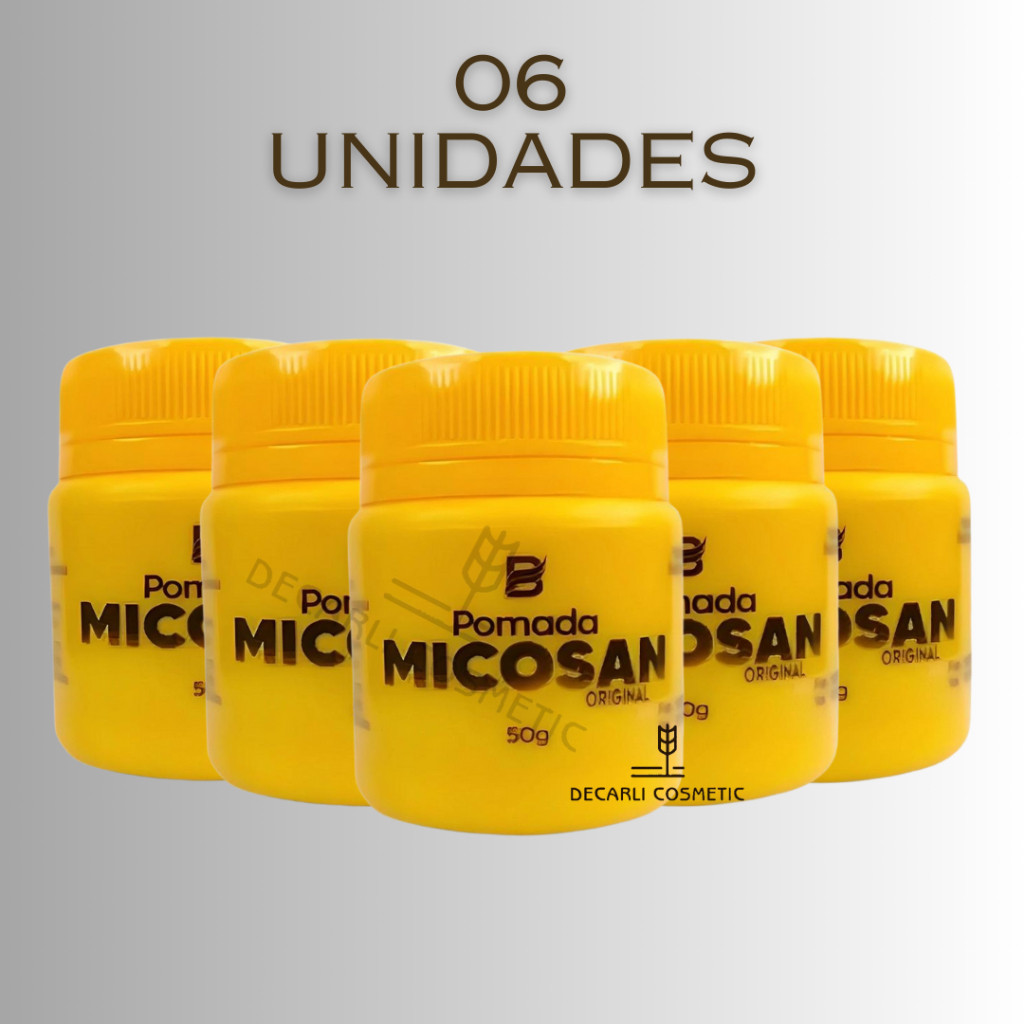 6 UN Pomada Micosan Original - Para Micoses e Clareador de Manchas 50g