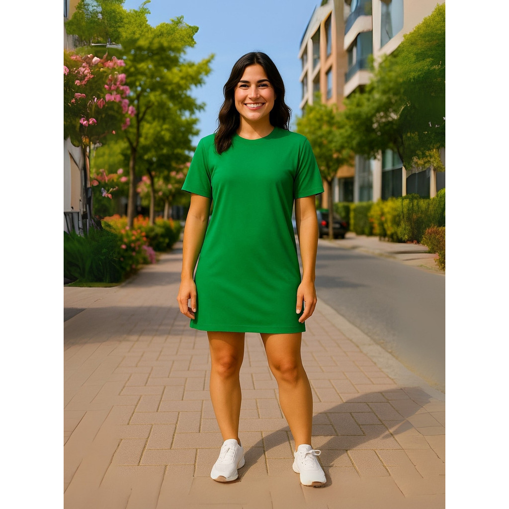 Vestido Camisetão Oversized Malha Algodão Confortável Básico